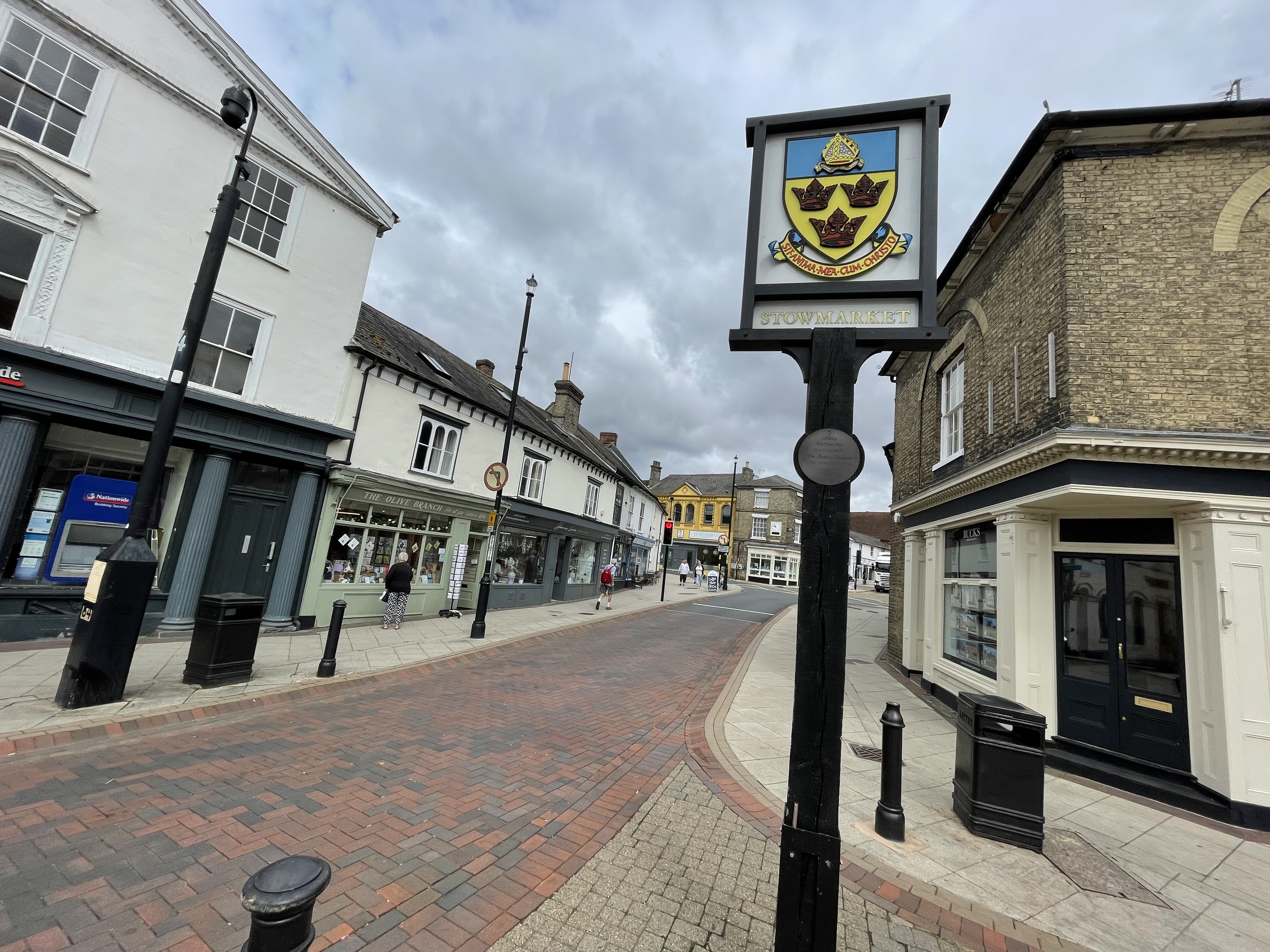 Stowmarket Town sign in high street