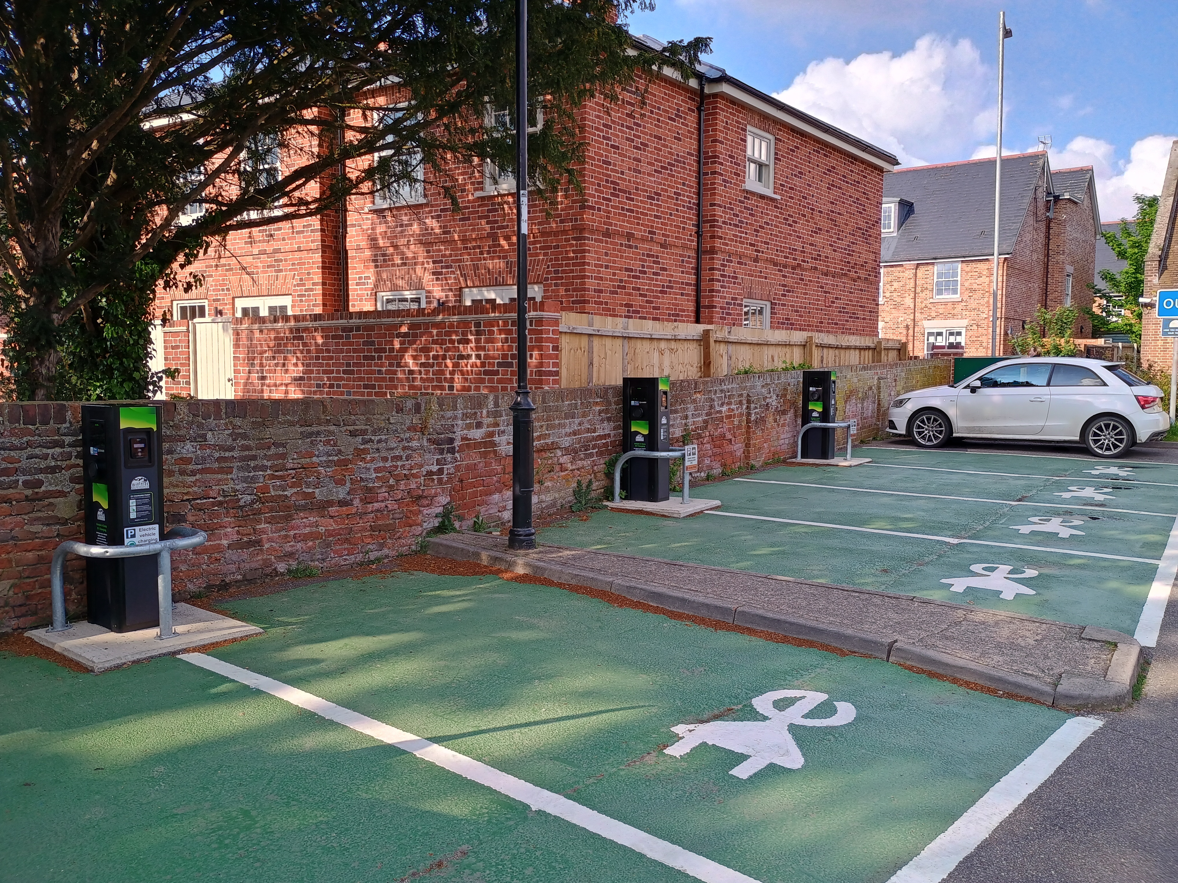 Some of the 47 new OZEV-funded EV chargepoints in Babergh and Mid Suffolk