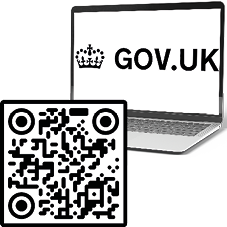 Image of a laptop showing the Gov dot UK website